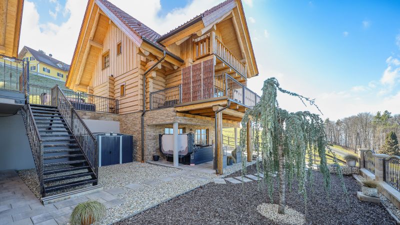 Blockhaus-Chalet A mit traumhaftem Ausblick in idyllischer Ruhelage /  / 8443 Gleinsttten / Bild 9
