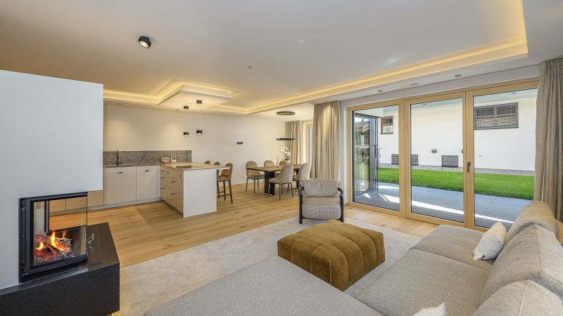 Luxurise Gartenwohnung mit eigenem Wellnessbereich