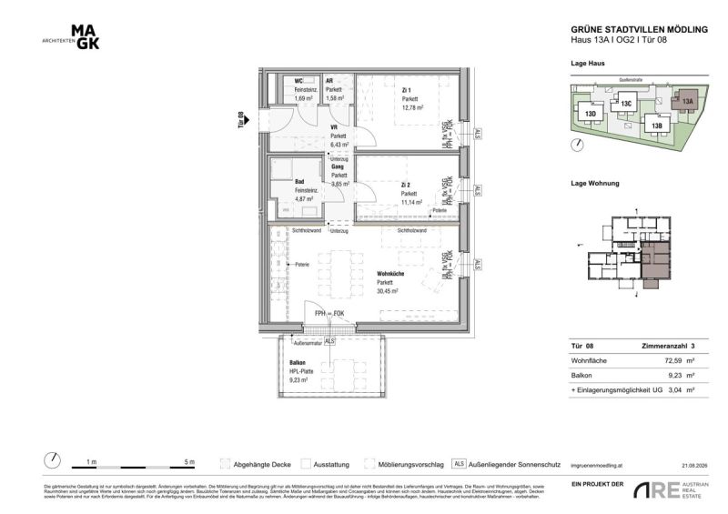 Mehr Raum fürs Leben ? 3-Zimmer-Wohnung in den Grünen Stadtvillen! Provisionsfreie Vergabe! / / 2340 Mödling / Bild 7