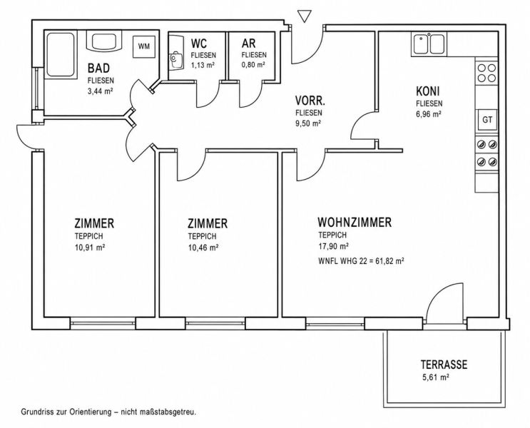 Wohnen in Brunn am Gebirge ? 3 Zimmer mit Balkon, eigenem Parkplatz und tolle Infrastruktur! /  / 2345&nbsp;Brunn am Gebirge / Bild 8