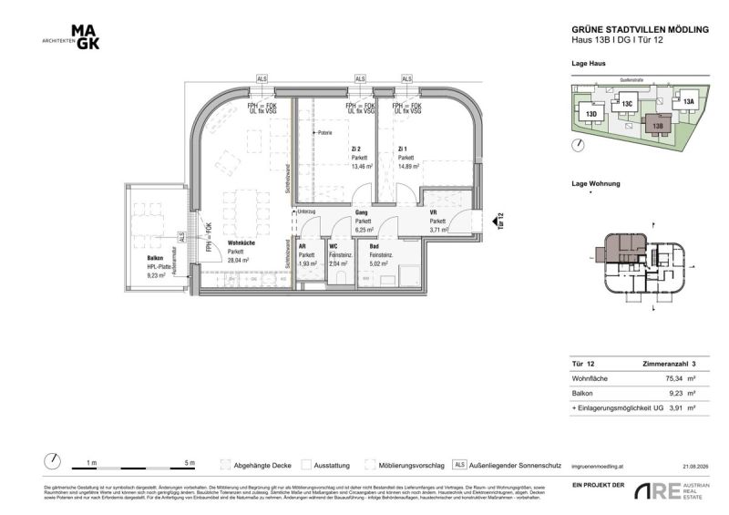 Mehr Raum fürs Leben ? 3-Zimmer-Wohnung in den Grünen Stadtvillen! Provisionsfreie Vergabe! / / 2340 Mödling / Bild 5