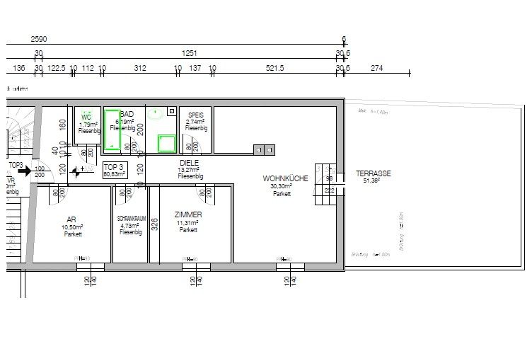 Sehr sch�ne 3-Zi. Wohnung mit traumhafter Terrasse ? hier finden Sie Ihr neues Zuhause! /  / 2380&nbsp;Perchtoldsdorf / Bild 3