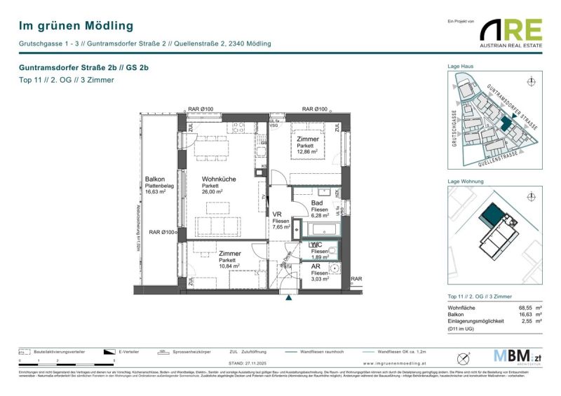 Kurz raus. Schnell zuhaus
Kurze Wege und alles Wichtige in der Nähe. provisionsfreie Vergabe / / 2340 Mödling / Bild 9