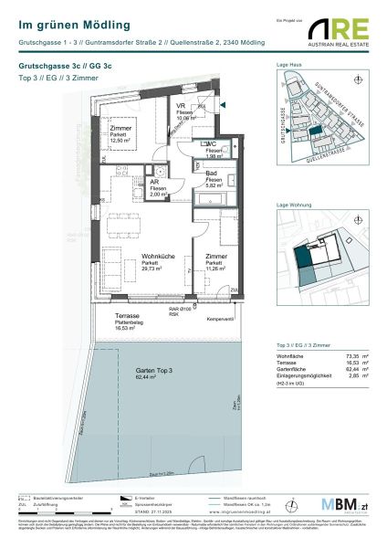 Drei Zimmer. Viel Leben. Zuhause in M�dling.
Provisionsfreie Vergabe! /  / 2340&nbsp;M�dling / Bild 0