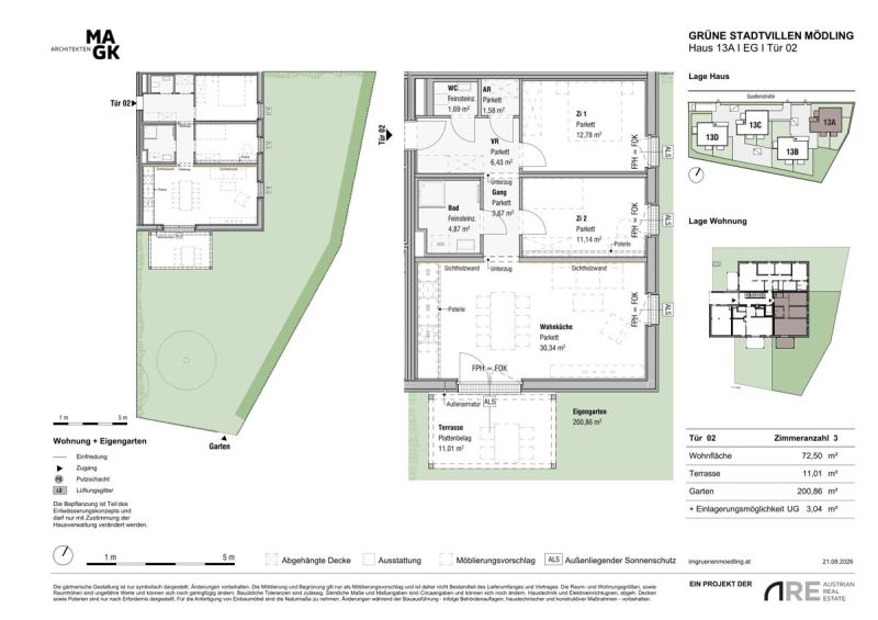 Mehr Raum f�rs Leben ? 3-Zimmer-Wohnung in den Gr�nen Stadtvillen! Provisionsfreie Vergabe! /  / 2340&nbsp;M�dling / Bild 7