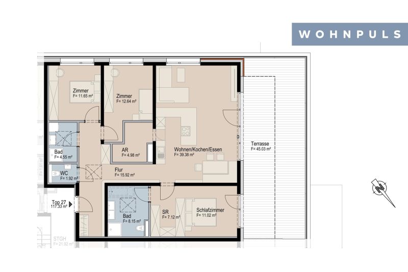 Neubau Dachgeschossjuwel mit Panoramablick, 4 Zimmern und gro�z�giger Terrasse in Oberperfuss! /  / 6173&nbsp;Oberperfuss / Bild 2