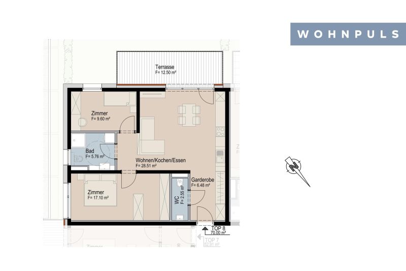 Moderne 3-Zimmer-Neubauwohnung mit gro�z�giger Terrasse in Oberperfuss zu kaufen! Provisionsfrei! /  / 6173&nbsp;Oberperfuss / Bild 1