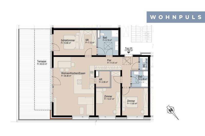 Neubau Dachgeschossjuwel mit Panoramablick, 4 Zimmern und gro�z�giger Terrasse in Oberperfuss! /  / 6173&nbsp;Oberperfuss / Bild 1