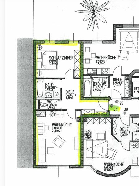 Helle 2-Zimmer-Wohnung und Garage nahe U1 in 1100 Wien /  / 1100&nbsp;Wien / Bild 18