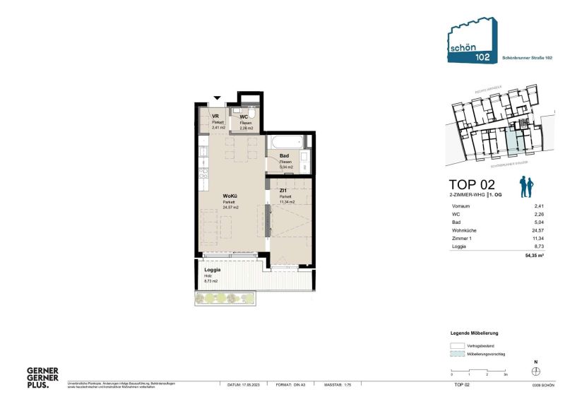 ++NEUBAU++ 2-Zimmer-Wohnung mit Loggia und Lift in 1050 Wien /  / 1050&nbsp;Wien / Bild 14