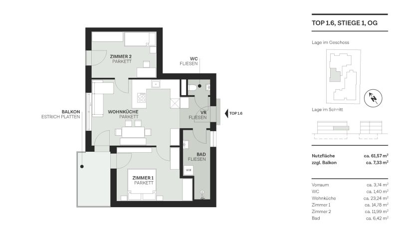 Lichtdurchflutetes Familiengl�ck: Attraktive 3-Zimmer-Einheit in Bestlage /  / 1220&nbsp;Wien, Donaustadt / Bild 9