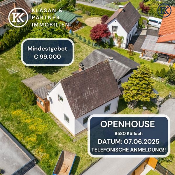 OPEN HOUSE am 07.06.2025
Charmantes Einfamilienhaus mit großem Garten & großem Potenzial in Köflach