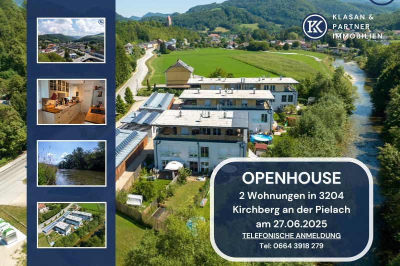 OPEN HOUSE am 27.06.2025 ab 17 Uhr!
Bezug ab 01.09.2025 ? ?Blick zum Bach? | Top-Immobilie