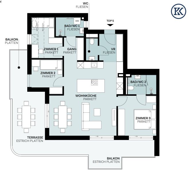 Rooftop Living Redefined ? 40 m� of Private Terrace Above Vienna /  / 1220&nbsp;Wien / Bild 8