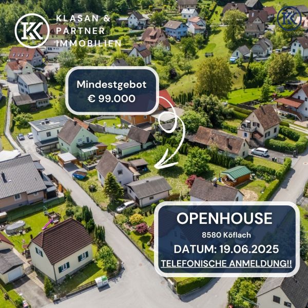 OPEN HOUSE am 07.06.2025<br />
Charmantes Einfamilienhaus mit groem Garten & groem Potenzial in Kflach