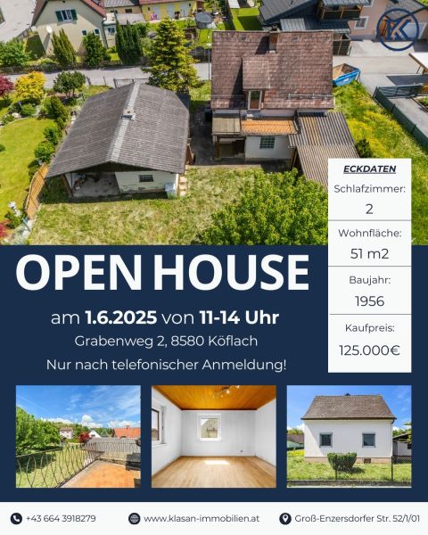 Charmantes Einfamilienhaus mit groem Garten & groem Potenzial in Kflach