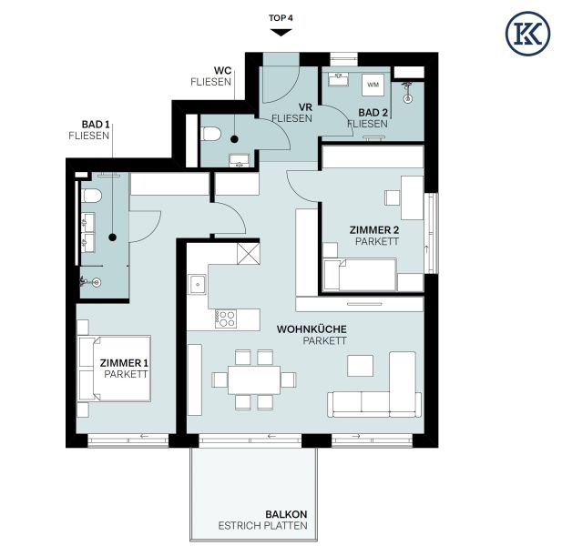 Ideal f�r Paare & Familien: durchdachte 78-m� - 3 Zimmerwohnung /  / 1220&nbsp;Wien / Bild 8