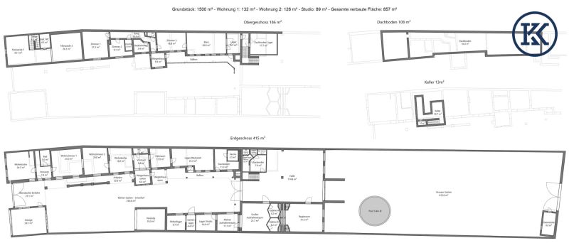 Charmantes Bauernhaus mit gro�em Grundst�ck, langgezogenem Hof, 2 Wohnungen und einem Swimmingpool /  / 2301&nbsp;Gro�-Enzersdorf / Bild 1