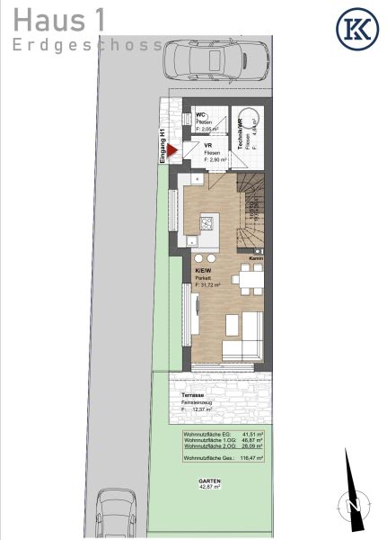 Schnes Erstbezug-Einfamilienhaus mit Garten nahe Donaupark & Alte Donau /  / 1210 Wien, Floridsdorf / Bild 2