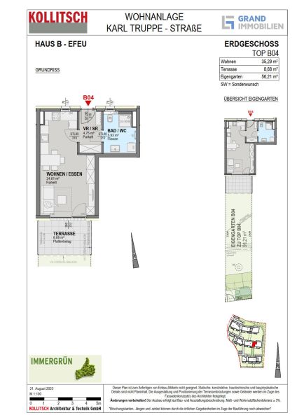 IMMERGRN Top B04 | Bezugsfertige 1-Zimmer Eigentumswohnung in Viktring. /  / 9073 Klagenfurt am Wrthersee / Bild 0