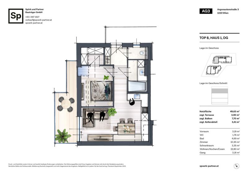 Terrassentraum bei der Alten Donau - provisionsfrei /  / 1220 Wien, Donaustadt / Bild 7