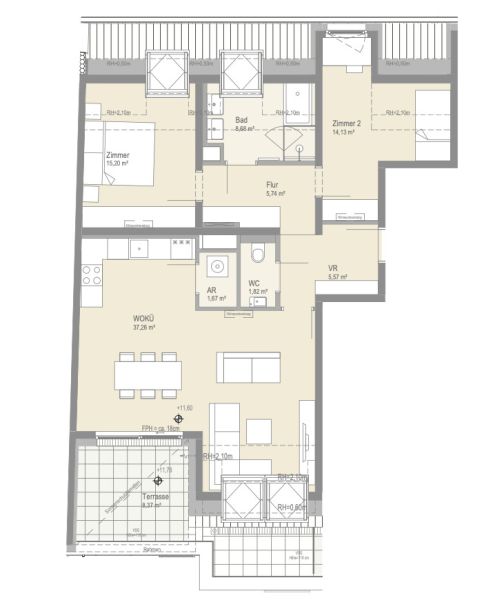 Provisionsfrei! DG-Wohnung bei der Alten Donau - sofort beziehbar /  / 1210&nbsp;Wien, Floridsdorf / Bild 6