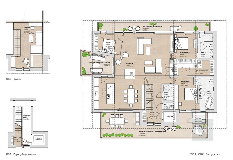WOHNEN IM HERZEN VON REITH - PENTHOUSE MIT GROSSZGIGEN FREIFLCHEN UND PANORAMASAUNA /  / 6370 Reith bei Kitzbhel / Bild 7