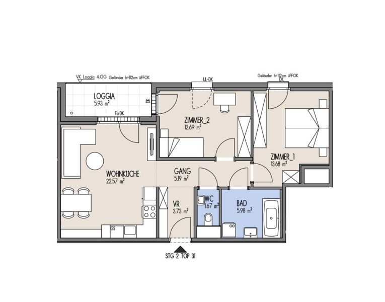 NordGlck - Kompakte 3 Zimmer-Wohnung ideal aufgeteilt, zum fairen Preis - Top 02-031 /  / 1210 Wien / Bild 1