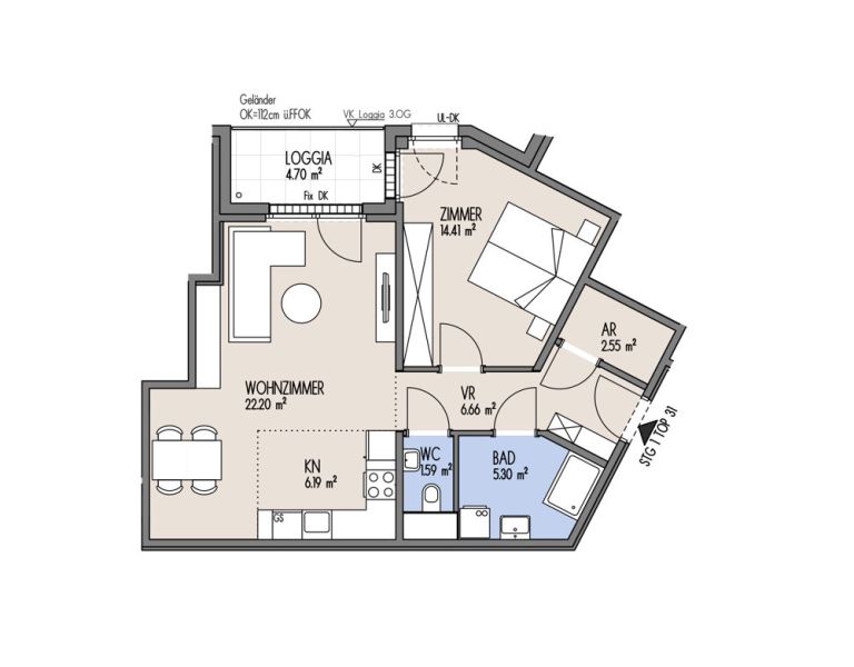 NordGlck - 2-Zimmer Wohnung mit Balkon - Top 01-031 /  / 1210 Wien / Bild 1