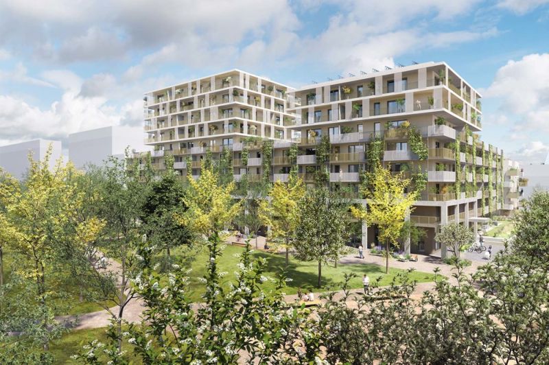 Hof am Park - Exklusive 3-Zimmer-Wohnung mit grozgiger Terrasse, Dachgarten, Raumhhe von 2,70 und Balkon mit Nord-West- Ausrichtung - Top 1.47 /  / 1220 Wien / Bild 2
