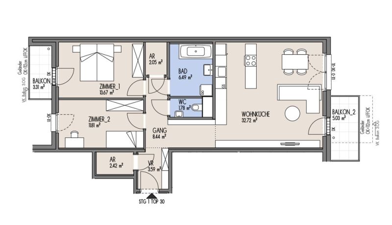 NordGlck - Top Preis trifft tolle Aufteilung. 3 Zimmer kompakt & gut geplant - TOP 01-030 /  / 1210 Wien / Bild 1