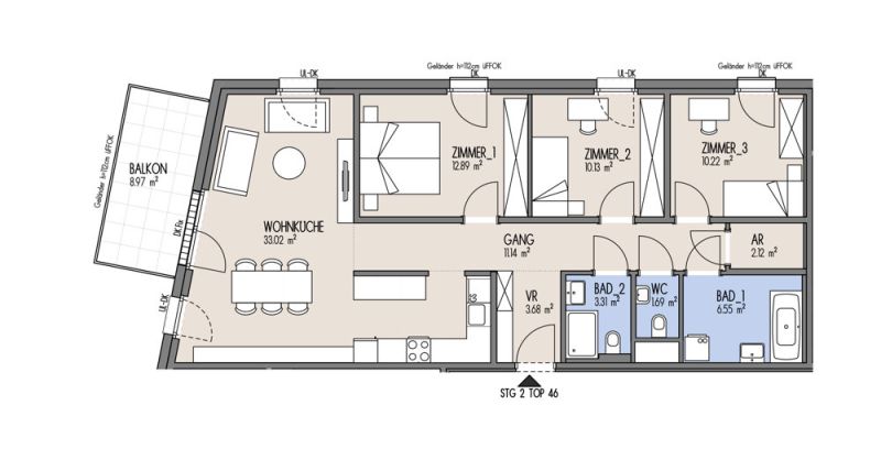 NordGlck - Grozgig wohnen mit Stil 4-Zimmer-Wohnung Top-Aufteilung - Top 02-046 /  / 1210 Wien / Bild 1