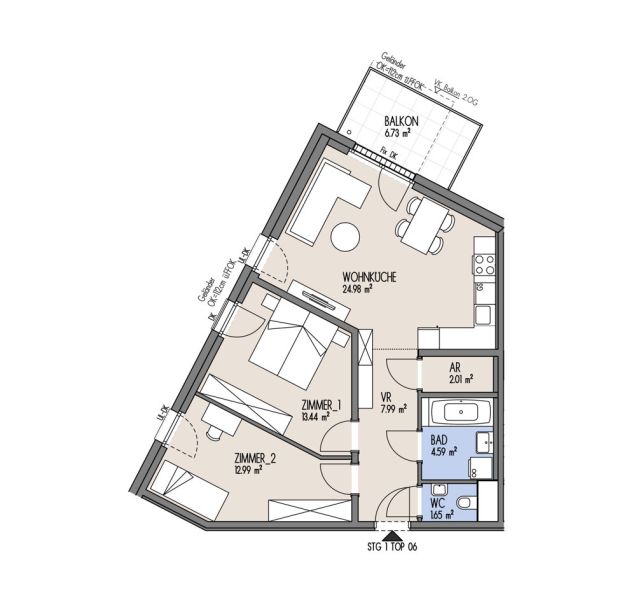 NordGlck - 3 Zimmer-Wohnung mit Balkon und Abstellraum - Top 01-006 /  / 1210 Wien / Bild 1