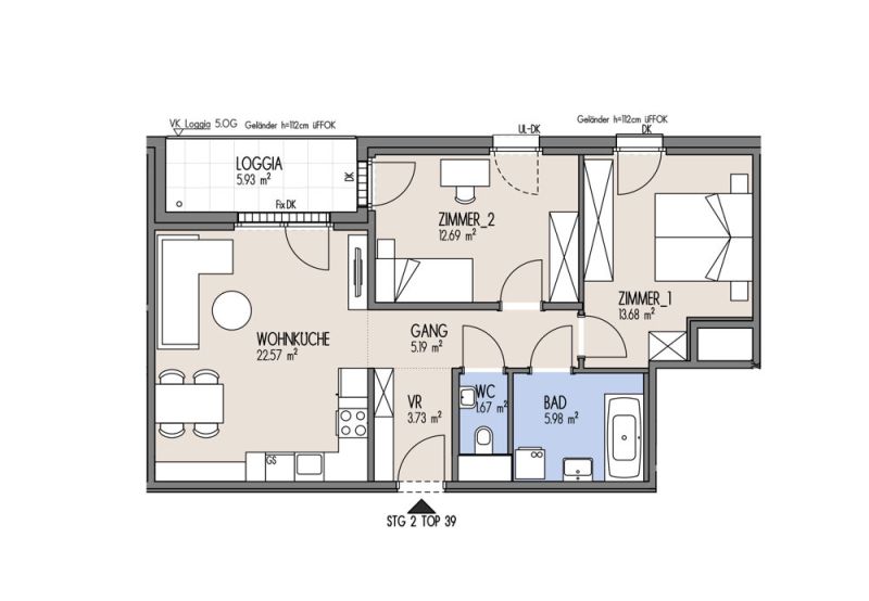 NordGlck - Top Preis trifft tolle Aufteilung 3-Zimmer kompakt & gut geplant - Top 02-039 /  / 1210 Wien / Bild 1