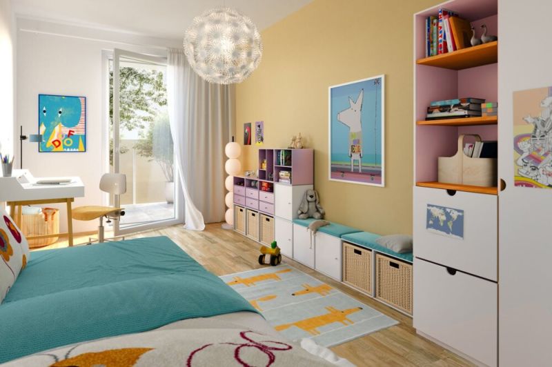 Hof am Park - Exklusive 3-Zimmer-Wohnung mit grozgiger Terrasse, Dachgarten, Raumhhe von 2,70 und Balkon mit Nord-West- Ausrichtung - Top 1.47 /  / 1220 Wien / Bild 3
