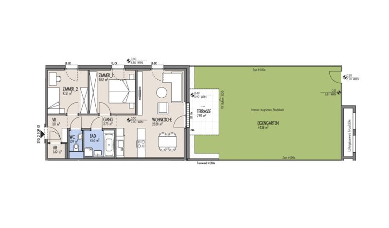 NordGlck - Ihr Gartenparadies wartet! 3 Zimmer mit durchdachtem Grundriss Ideal fr Familien oder Gartenfreunde - Top 02-001 /  / 1210 Wien / Bild 1