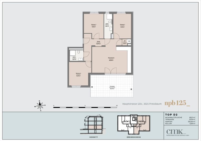 4-Zimmer-Gartenwohnung mit Fernblick / / 3031 Pressbaum / Bild 2