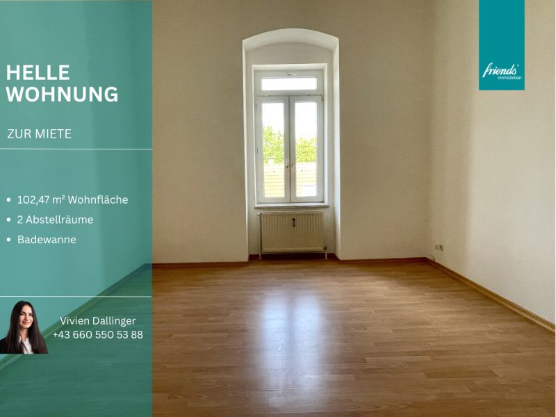Helle 3-Zimmer-Wohnung mit 102 m²
