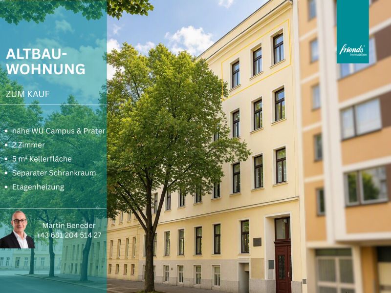 Altbauwohnung nahe WU & Prater | 2 Zimmer | Schrankraum | Perfekt f�r Studenten & Eigennutzer