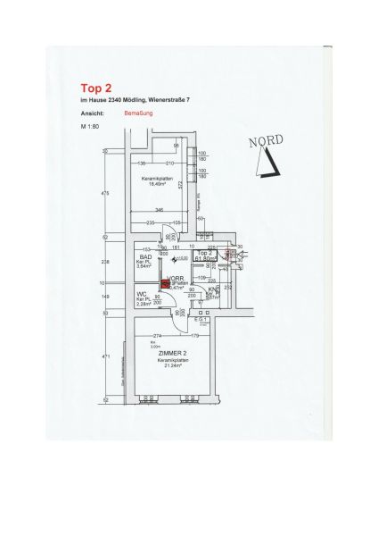 Bestlage-Top 2-Zimmerwohnung inkl. Terrasse, Klimaanlage und Fubodenheizung /  / 2340 Mdling / Bild 9