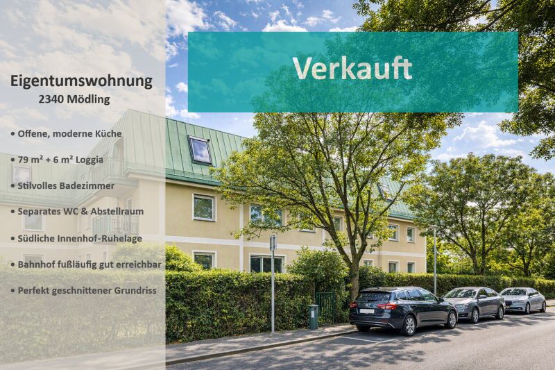 Modernisierte, helle Wohnung mit südlicher Ausrichtung in ruhiger Innenhoflage und Loggia - MÖDLING / / 2340 Mödling / Bild 1