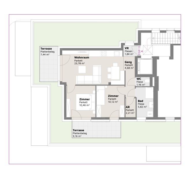 DACHGESCHOSSWOHNUNG, TOP 11, PROVISIONSFREI! / / 2352 Gumpoldskirchen / Bild 7