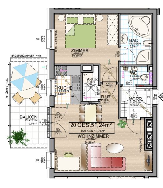 Moderne 2-Zimmer Wohnung mit top Infrastruktur /  / 2351&nbsp;Wiener Neudorf / Bild 3
