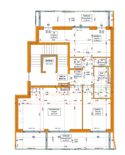 Dachgescho� mit 3 Zimmer und 2 Terrassen! /  / 2340&nbsp;M�dling / Bild 14