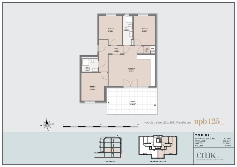 Moderne 4?Zimmer?Gartenwohnung mit stylischer Designk�che /  / 3031&nbsp;Pressbaum / Bild 0