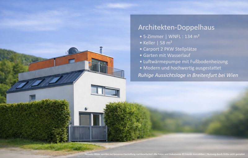 Moderne Doppelhaush�lfte in Gr�nruhelage /  / 2384&nbsp;Breitenfurt bei Wien / Bild 0