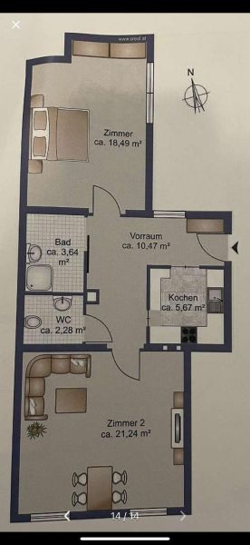 Bestlage-Top 2-Zimmerwohnung inkl. Terrasse, Klimaanlage und Fubodenheizung /  / 2340 Mdling / Bild 8