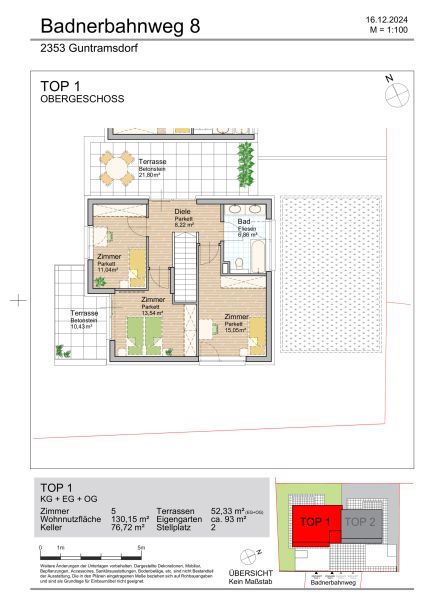Traumhafte Doppelhaushlfte in Guntramsdorf: Erstbezug mit 5 Zimmern, Garten, Wohnkeller und Stellpltzen! /  / 2353 Guntramsdorf / Bild 5