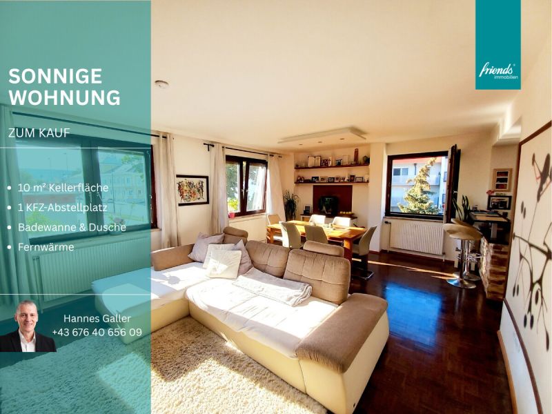 Sonnige 5 Zimmer-Wohnung mit Anningerblick