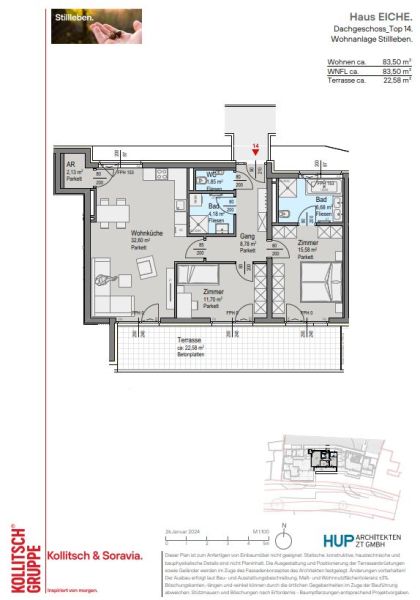 PROVISIONSFREI: 3-Zimmer Neubauwohnung - 5 Minuten zur Wiener Stadtgrenze - zu kaufen in 2391 Kaltenleutgeben /  / 2391&nbsp;Kaltenleutgeben / Bild 7